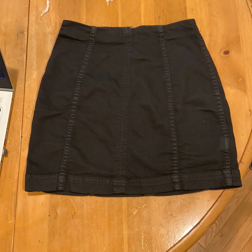 Free People Black Denim Size 0 Skirt